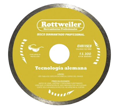 [1318] DISCO DIAMANTADO 115 MM. CONTINUO (4 1/2")